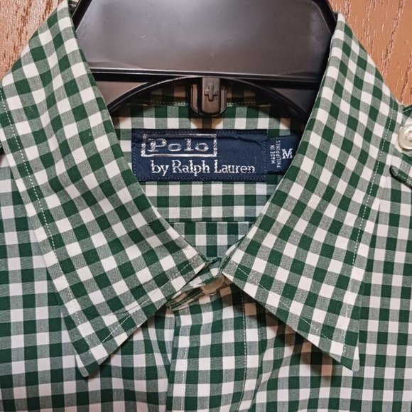 Polo (Ralph Lauren Shirt)-(Green -Plaid)-(Size M)-(Pre-owned)-$30.00 - Picture 4 of 4
